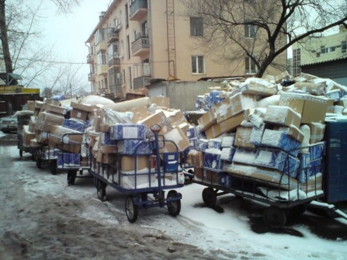 Как сортирует посылки Почта России (3 фото)