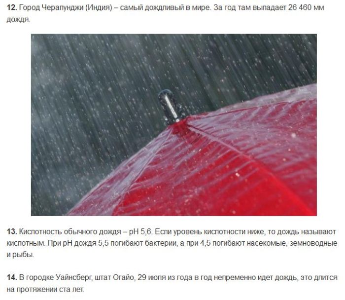 ТОП-20 исторических фактов о дожде (8 фото)