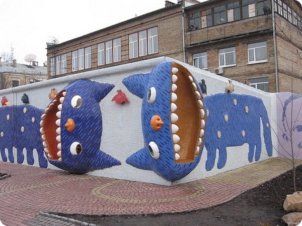 Кот-лавочка и Коты на стене, Киев