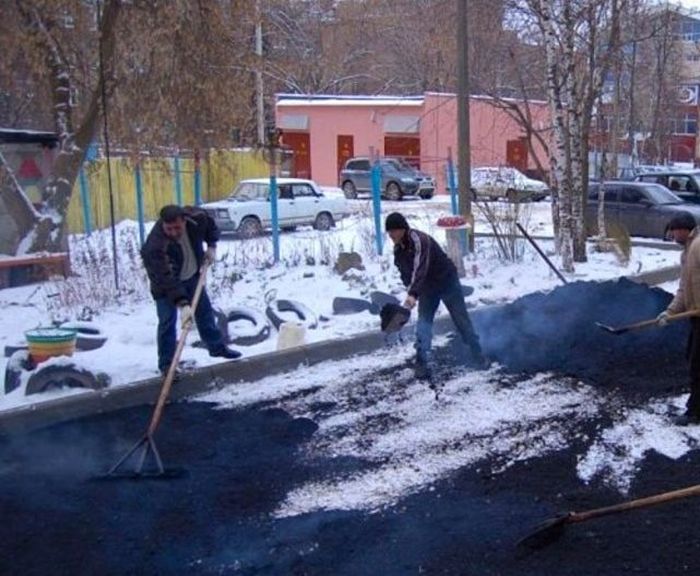 Дорожные службы появляются только с наступлением холодов (94 фото)