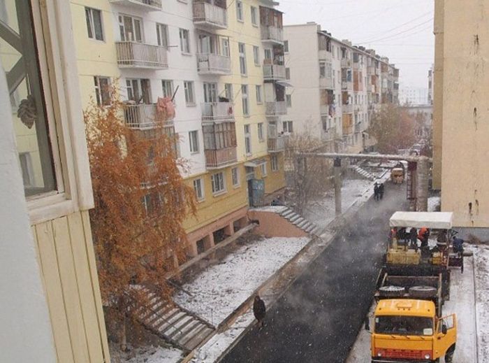 Дорожные службы появляются только с наступлением холодов (94 фото)