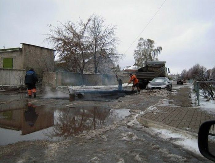 Дорожные службы появляются только с наступлением холодов (94 фото)
