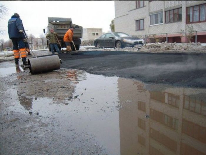 Дорожные службы появляются только с наступлением холодов (94 фото)